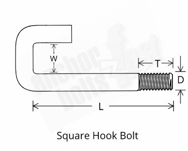 square hook bolt